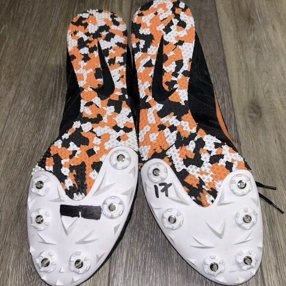 Nike Men's US Size 13 Zoom Rival D Black Orange Spike Track Shoes 414533-001 - Picture 11 of 12